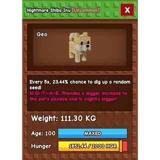 Nightmare Shiba Inu 111KG - 5Sec