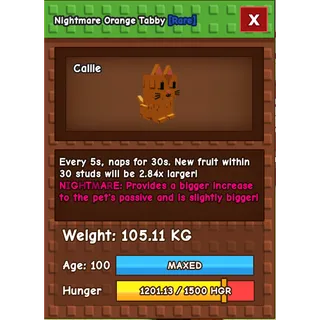 Titanic Colossal Orange Tabby 105KG NM 5S