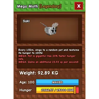 Godly Moth 92KG - can be 15sec if NM