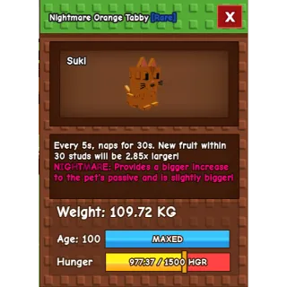 Titanic Tabby 5 Sec 109KG