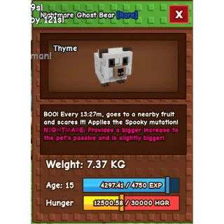 Nightmare Ghost Bear 32KG If Max