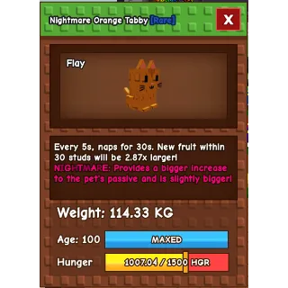 Titanic Tabby 5 Sec 114KG