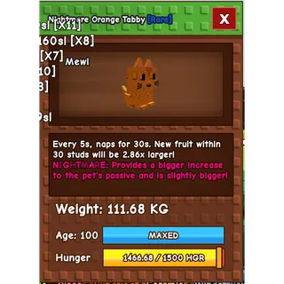 Titanic Orange Tabby 111KG NM 5S