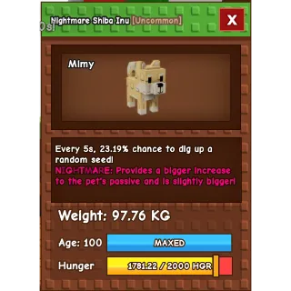 Titanic / Godly Shiba Inu - 97KG - Collectors Pet Edition