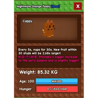 Titanic Tabby 5 Sec 85KG