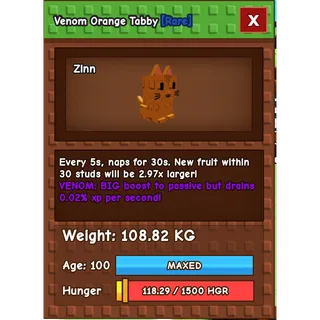 Titanic Orange Tabby 108KG Venom 5S