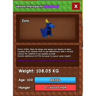 Colossal Venom Pterodactyl 108KG