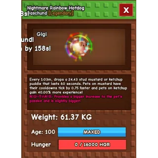 Rainbow Nightmare Hotdog Dachshund - Cheap - 61KG