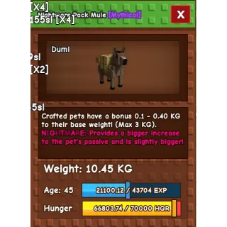 Pack Mule Nightmare ready to use 0.4