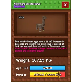 Titanic/Godly/Colossal Bronto 107KG - 16.5%