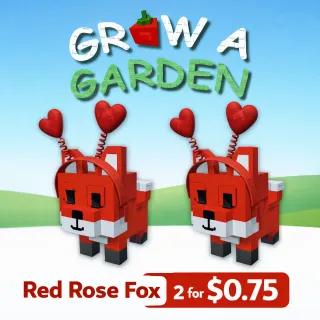 2 x Red Rose Fox / Grow a garden