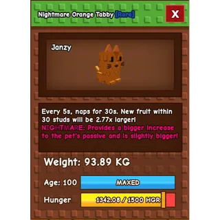 Godly Nightmare Tabby 93kg