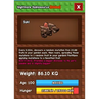 Rare Titanic Spino 86KG - Nightmare - 30Sec - Lowest possible