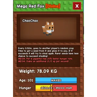 Semi Titanic Mega Red Fox -  78KG