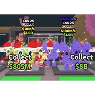 Rainbow Los 25 + Los 25 Steal a Brainrot