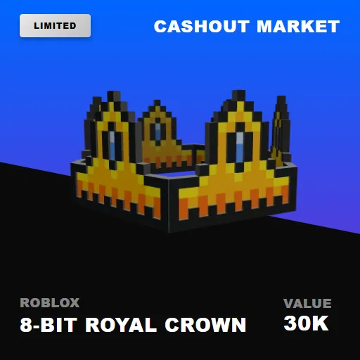 Limited 8BRC 8 Bit Royal Crown Roblox Game Item Gameflip