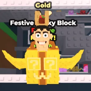 Festive Lucky Block Gold