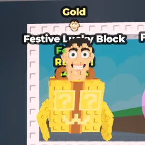 Festive Lucky Block Gold