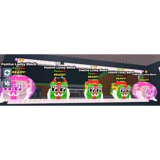 5x Festive Lucky Blocks