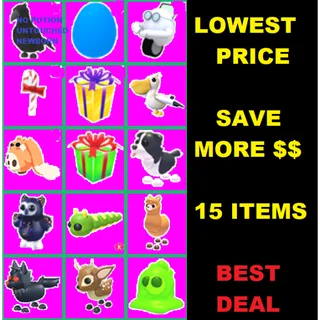 ADOPT ME BUNDLE: CROW, BLUE EGG, CANDY CANE, PELICAN (DISCOUNTED AND CHEAPEST)