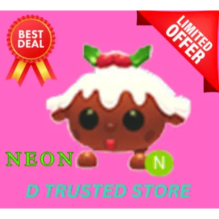 CHRISTMAS PUDDING PUP NEON