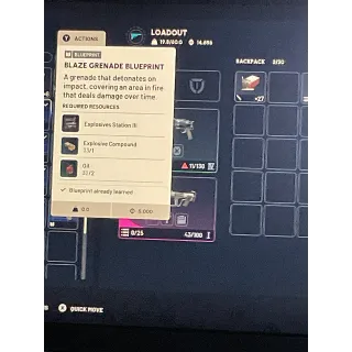 Blaze grenade blueprint