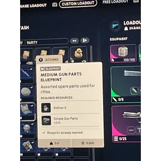 Medium gun part blueprint