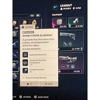 Showstopper blueprint