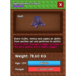 HUGE Nightmare Mimic Octopus (78.60KG) (15s no toy)