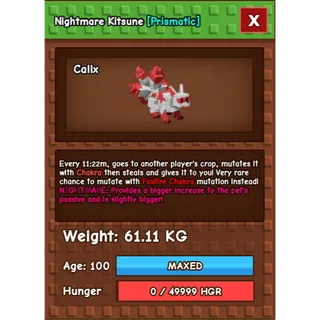 HUGE Nightmare Red Kitsune (61.11KG)