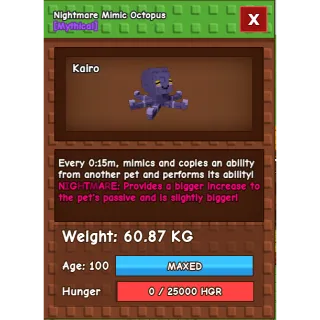 HUGE Nightmare Mimic Octopus (60.87KG) (15s with toy)