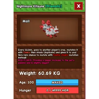 HUGE Nightmare Red Kitsune (60.69KG)