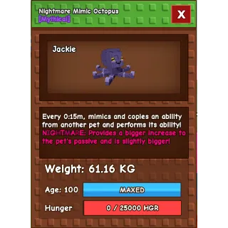 HUGE Nightmare Mimic Octopus (61.16KG) (15s with toy)