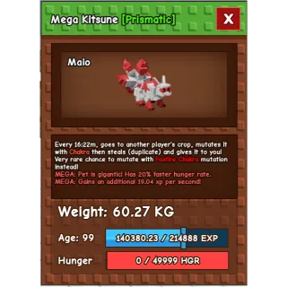 HUGE Mega Red Kitsune (60.27KG)