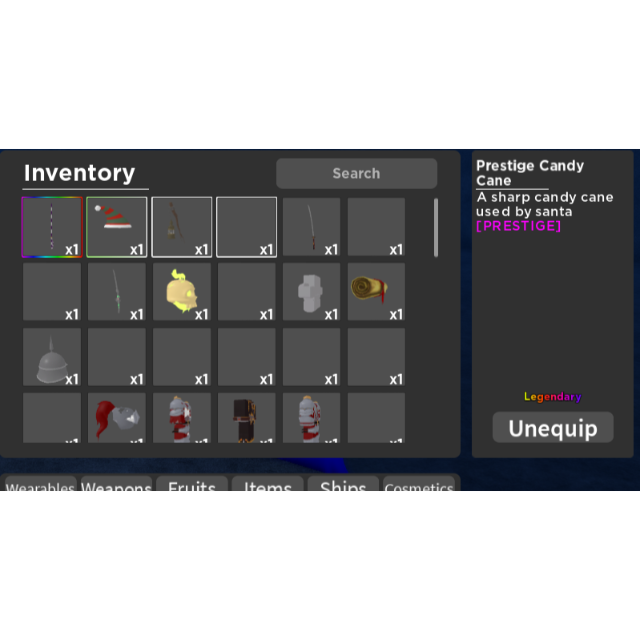 Weapon | GPO Prestige Candy Cane - Grand Piece Online Game Item - Gameflip