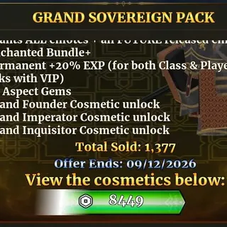 Dungeon Lootr - GRAND SOVEREIGN PACK [8,449R] **CHEAPEST**
