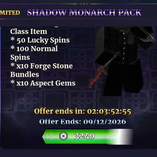 Dungeon Lootr - SHADOW MONARCH PACK [3,249R] **CHEAPEST**