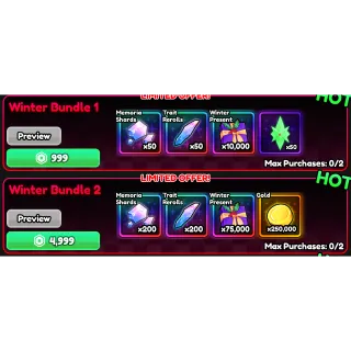 anime vanguards winter bundle 1&2 