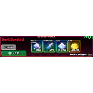 Anime Vanguards- Devil bundle 2