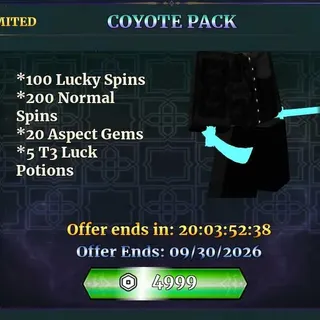 Dungeon Lootr - COYOTE PACK [4,999R] **CHEAPEST**