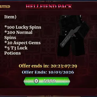 Dungeon Lootr - HELLFIEND PACK [4,999R] **CHEAPEST**