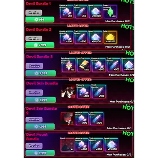 Anime Vanguards- All bundles