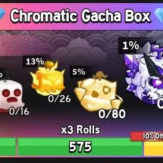 blox fruits - Chromatic Gacha Box x100 Rolls [16,999R] **CHEAPEST**