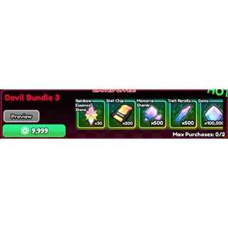 Anime Vanguards- Devil bundle 3