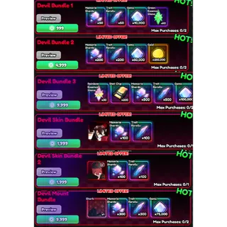 Anime Vanguards- All bundles