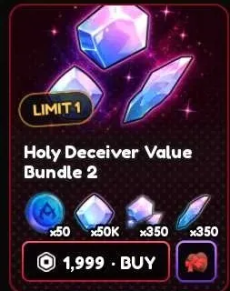 Anime Vanguards - Holy Deceiver Value Bundle 2 [1,999R] **CHEAPEST**