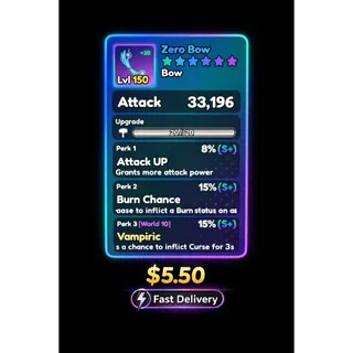 World Zero - Perfect Vamp Bow - Fast Delivery