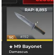 SG M9 Bayonet Damascus - BloxStrike
