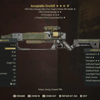 Acceptable Overkill
