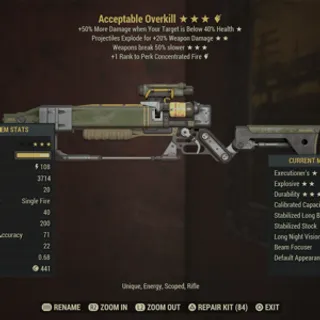 Acceptable Overkill